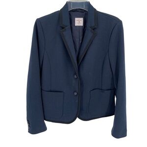 Gap Academy Blazer Jacket Navy Blue Single Breasted Front Pockets Size 6